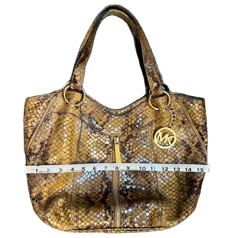 Michael Michael Kors python embossed leather Hobo… - image 15
